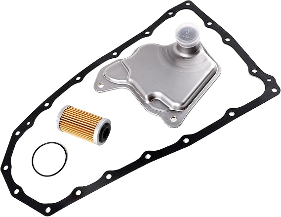 RE0F10D JF017E Transmission Filter Oil Pan Gasket Kit Compatible with Nissan Altima Maxima Quest Murano Pathfinder Infiniti Qx60 Replaces# 31728-29X0D 31726-3JX0A 31726-28X0A (1 filiter oil)