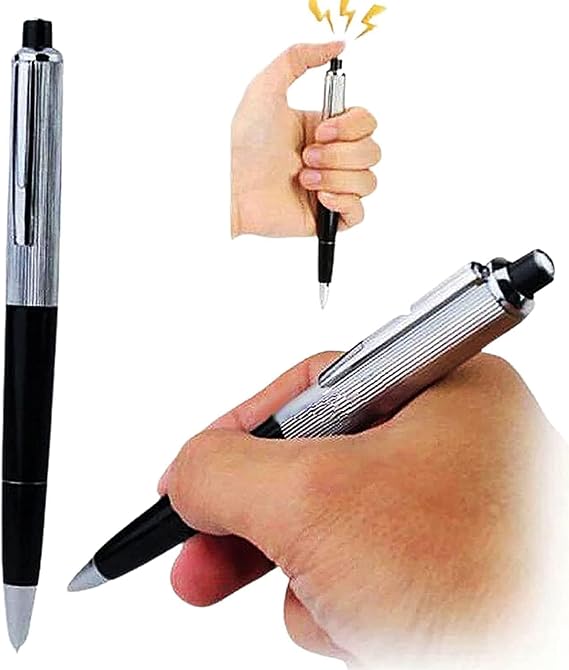 Electric Shock Pen Fun Joke to Friend Electric Shock Pencil Trick Prank Gag Gadget for Fool's Day Surprise, Gags and Practical Joke, Office Supplies