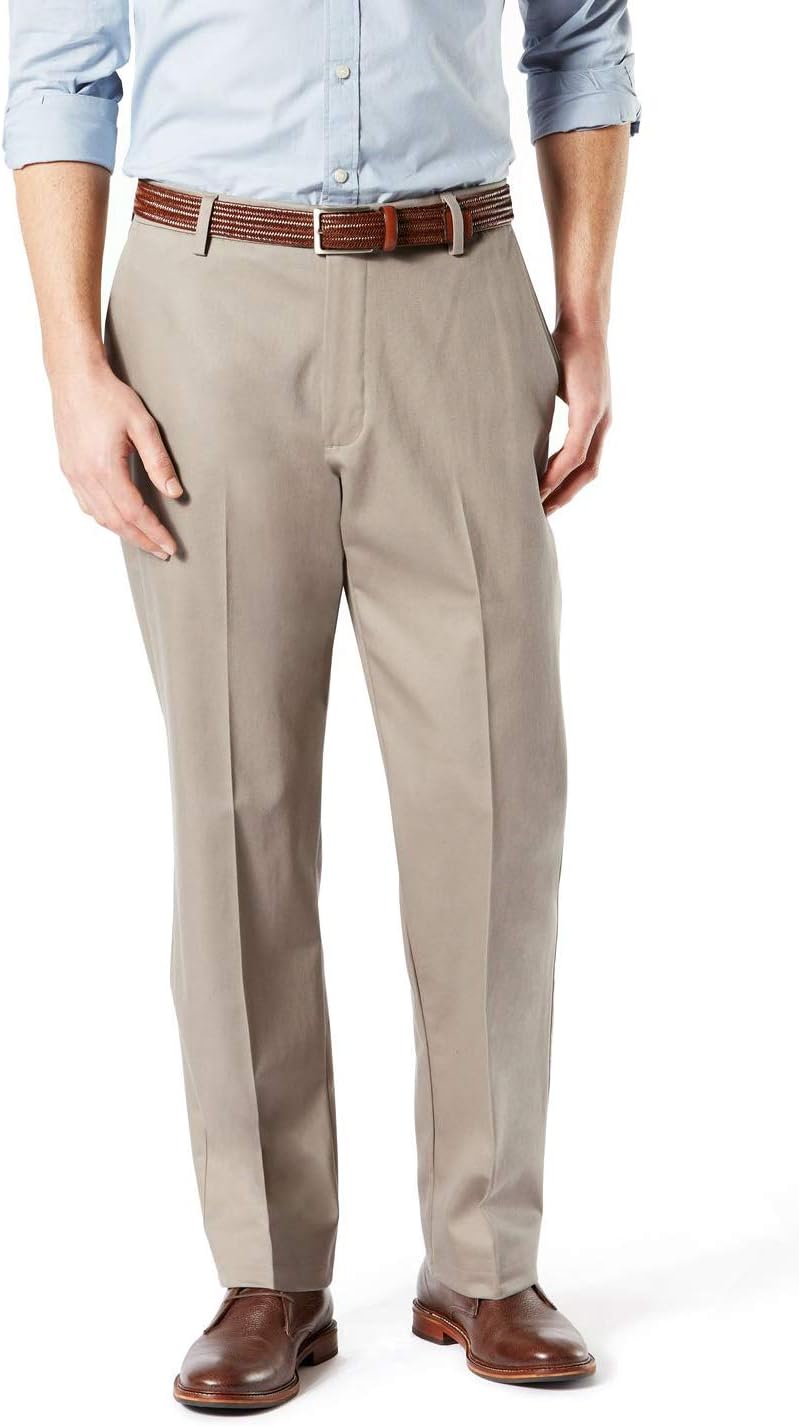 DOCKERS Mens Classic Fit Signature Khaki Lux Cotton Stretch Pants