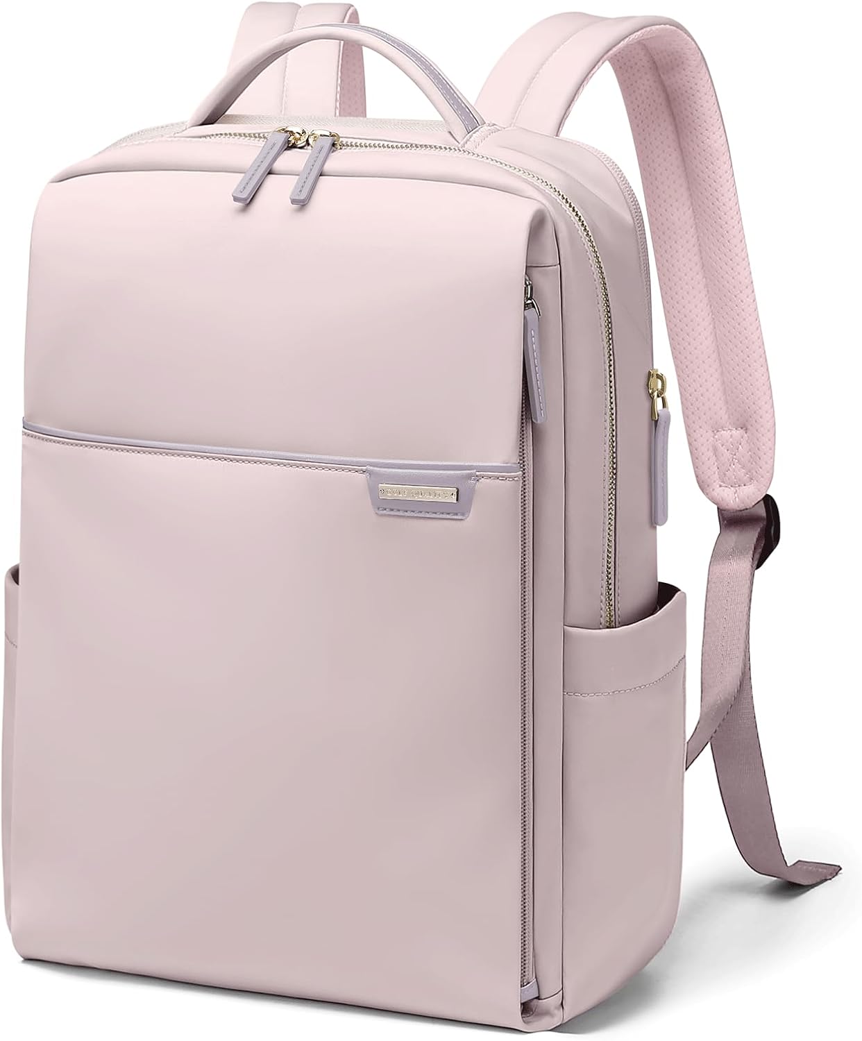 Laptop Backpack, Hand Luggage, 16 Inches, Backpack for Men and Women, Business Backpack, Waterproof, Backpack Daypack for School, Cycling, Leisure and Travel, Grey/pink, 16 Zoll