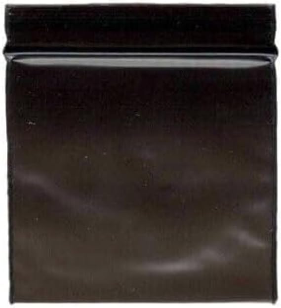 100 Grip Seal Bags Strong Resealable Zip Lock Bag Reusable Clear Plastic Baggies Print Food Storage Jewellery Medicine Polythene Packaging Bag 40mm x 40mm (Black 100pcs (1.5" x 1.5" 4cm x 4cm))