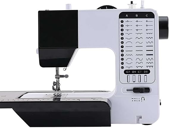 Embroidery Machine - Heavy Duty Portable Sewing Machine with 38 Built-In Stitches, Extension Table & Night Light - Ideal for Beginners and Advanced Crafts