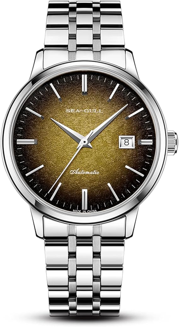 SEA-GULL Men's Automatic Mechanical Watch,ST2130 Movement,Stainless Steel Waterproof Business Dress Calendar Wrist Watches,6191