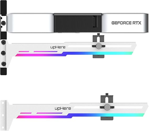 UpHere Universal Video Card Holder GPU Brace Support for Securing Graphics Cards with 5V 3PIN ARGB LED Light AURA Sync Compatible "G276WTARGB"