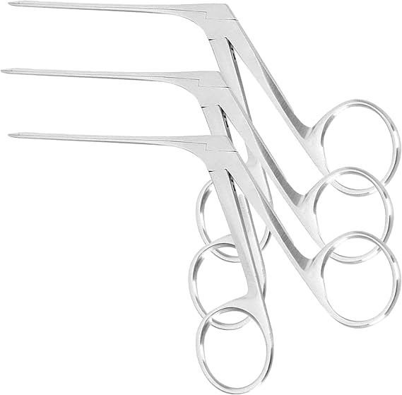 Micro Extra Fine Crocodile Forceps ENT Stainless Steel Precision Ear Care Tool 7.5cm (3)