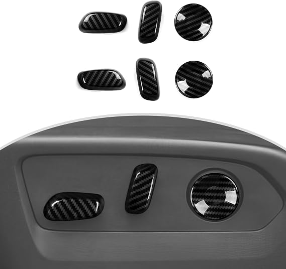 車 Abs カーボンファイバーシート調整ボタンステッカー インテリアトリムアクセサリー 2022-2027 シボレー シルバラード/タホ/サバーバン | 2021-2027 Gmc シエラ/ユーコン 1500 2500 3500 Hd デカール