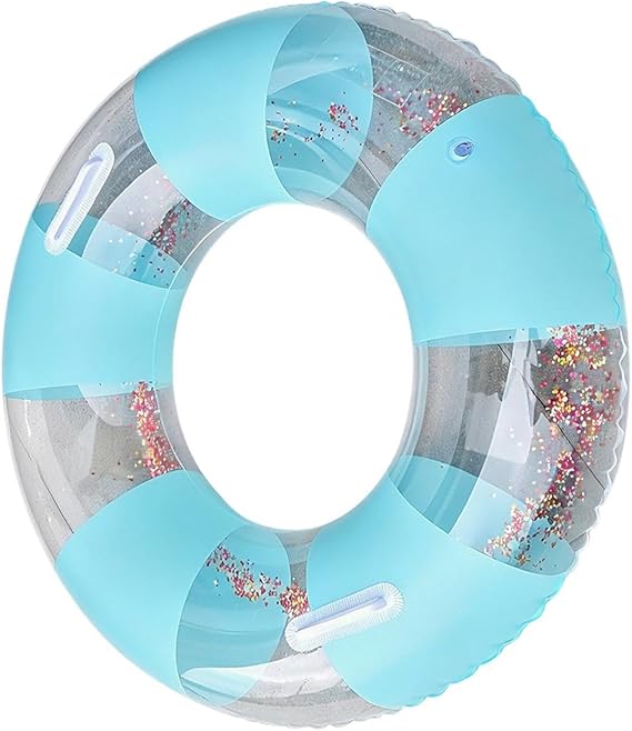 Inflatable Swimming Ring - Thickened Pool Float With Safety Handles