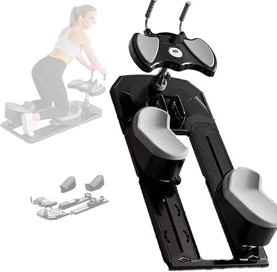 Pro Spinal Decompression Machine, Detachable Spine Twist and Stretch Trainer, Adjustable Back Stretcher Machine Gym Swing, Leg Stretching & Core Activation, with LED Timer Black