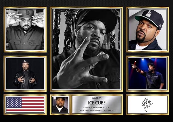 Ice Cube Signed Autograph Photograph Display - Perfect for Hip Hop Fans, A3 Poster Print (420x297mm) - Limited Edition Autograph Fan Gift – Collectible Memorabilia Merchandise