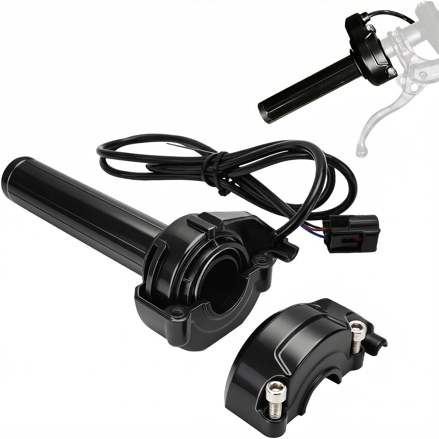 CHANGCHENG 電動ダートバイク ツイストスロットルハンドル ケーブル付き クイックレスポンスナイロンスロットルチューブ Ebike Sur Ron Surron Light Bee XとS/X160 X260/79Bike Falcon Pro Falcon GT-ブラック