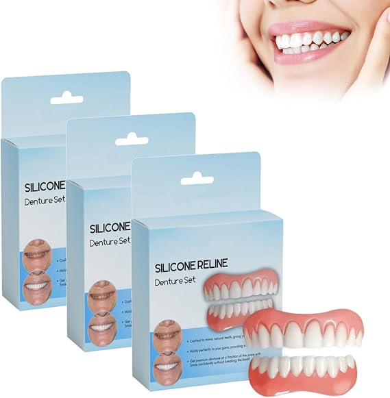 Silicone Reline Denture Set, Denture Silicone Reline Kit, Silicone Denture Reliner Kit, Denture Reline Kit, Silicone Dentures (3sets)