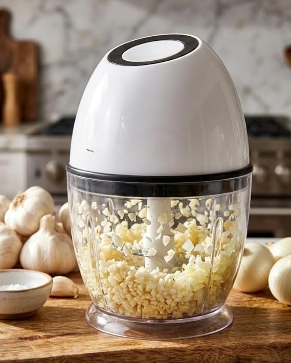 YamanHobi Kablosuz Mini Doğrayıcı 450 ML Şarjlı Sebze Doğrayıcı Paslanmaz Çelik Bıçaklı