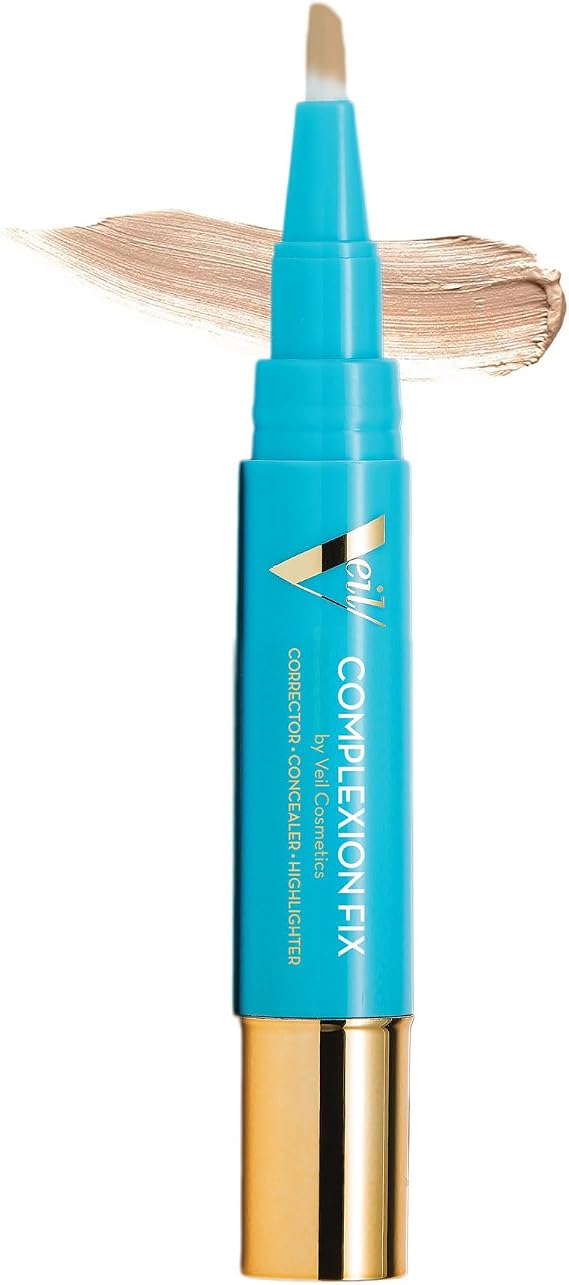 Complexion Fix Concealer - Hydrating Liquid Concealer for Under Eyes & Dark Circles - Infused with Hyaluronic Acid - Contour, Highlight, Correct - Anti-Aging, Vegan, Lightweight (3N Medium Neutral)