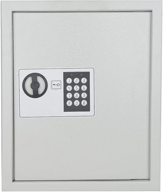 CROWNSHOP 48 Keys Key Safe Electronic Hooks Wall Mounted Key Safe Box