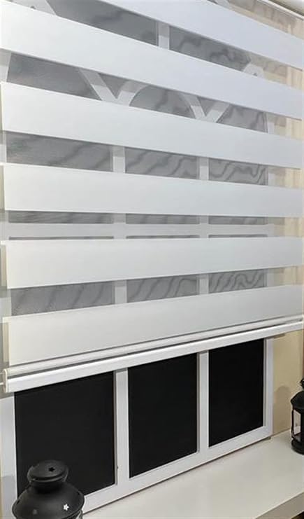 StorBurada Zebra Stor Perde Beyaz STB 400V01-D