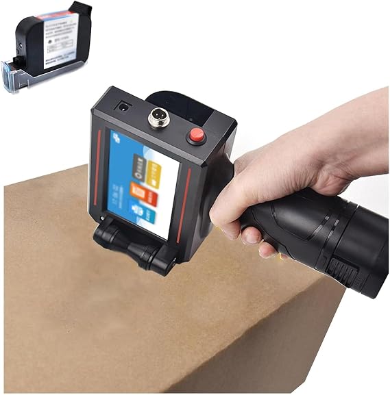 Handheld Printer, Handheld Inkjet Printer, Portable Inkjet Printer with 4.3 Inch LED Touch Screen, High Definition Inkjet Cord Printer for Labels, Date, Barcode, Trademark, Logo, Graphic, etc. Printer Green
