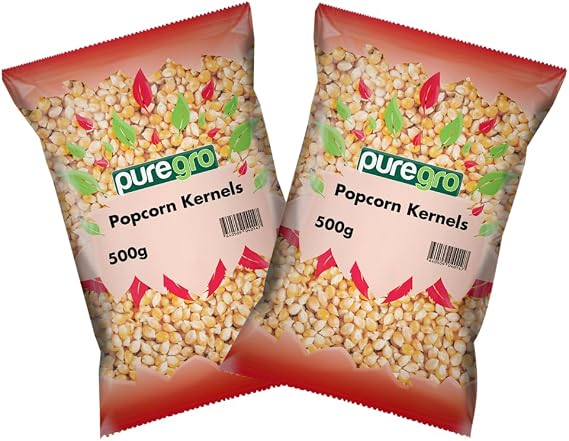 Puregro Popcorn Kernels | Puregro | Popcorn Kernels | Premium Quality | 100% Natural | Ideal for Air Popper, Microwave & Stovetop | Perfect for Healthy Snack (1KG, Unflavoured)