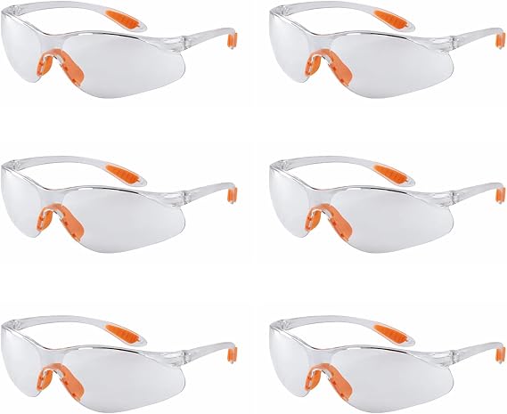Eye Protection Glassess, Clear Safety Goggles, Anti Fog Anti Scratch Protective Goggles for Construction Laboratory Welding Spectacles