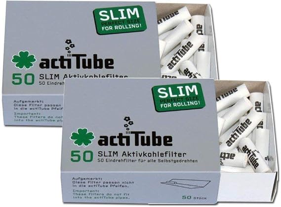 ActiTube Tune Slim Charcoal Filter 0. 3in (2x50) World Novelty! Activated Carbon Filter