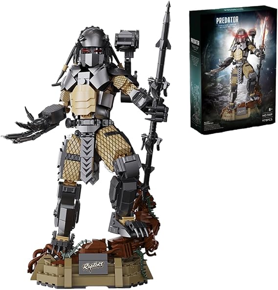 highdar Xenomorph Building Blocks Set, Alien Warrior Model Toys Predator Building Kit, Office Home Decro Construction Toy Gifts for Adults - 978 Pcs