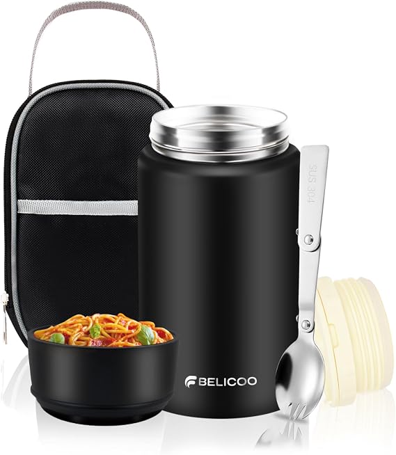 Food Flask, 750ml Stainless Steel Vacuum Insulated Food Containers