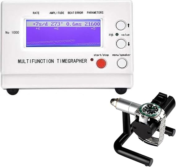Professional Timegrapher for Mechanical and Automatic Watches, Multifunctional Watch Timing Machine with LCD Screen for Watchmakers and Repair Technicians