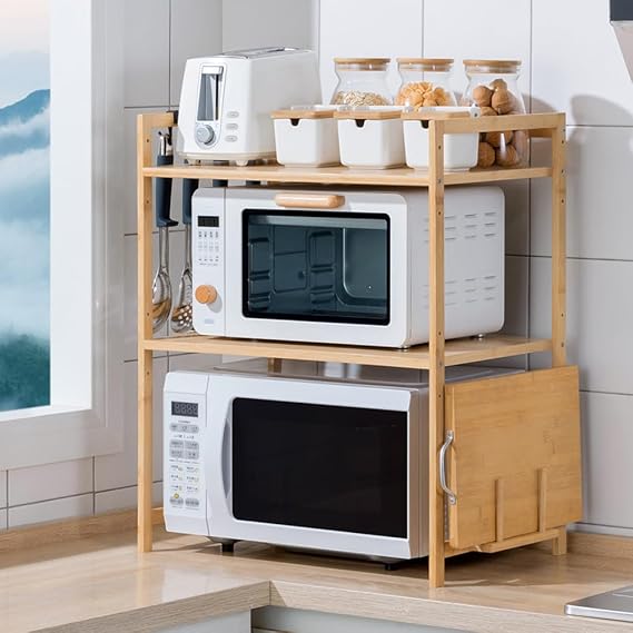 Microwave Shelf 2 Tier Stand Oven Rack Shelf