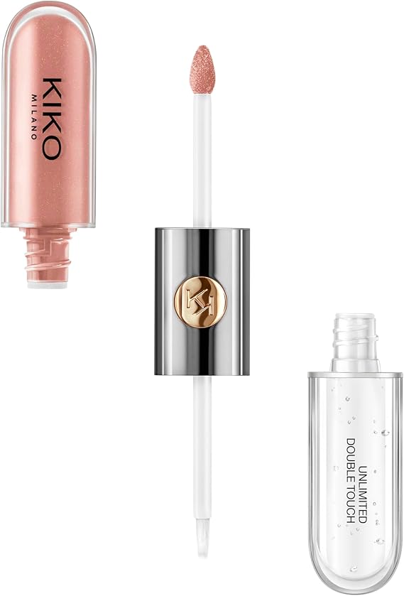 KIKO Milano Unlimited Double Touch 102, Liquid Lipstick With A Bright Finish In A Two-Step Application. Lasts Up To 12 Hours. No-Transfer Base Colour