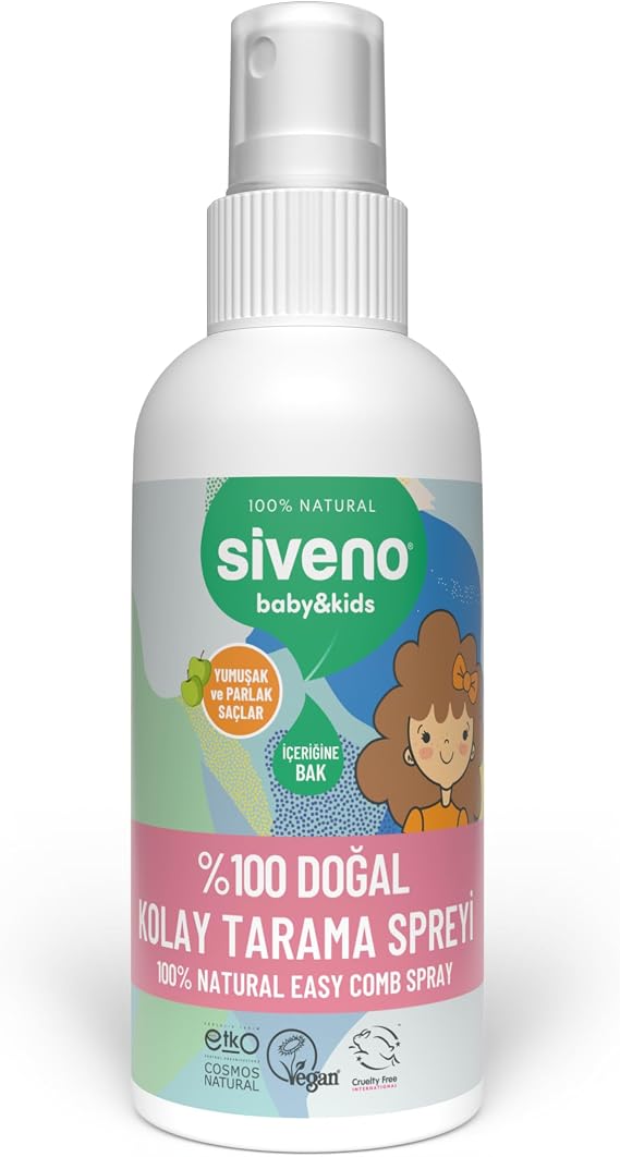 Siveno%100 Doğal Kolay Tarama Spreyi Çocuklar İçin Nemlendirici Hindistan Cevizi Yağlı 100 ml