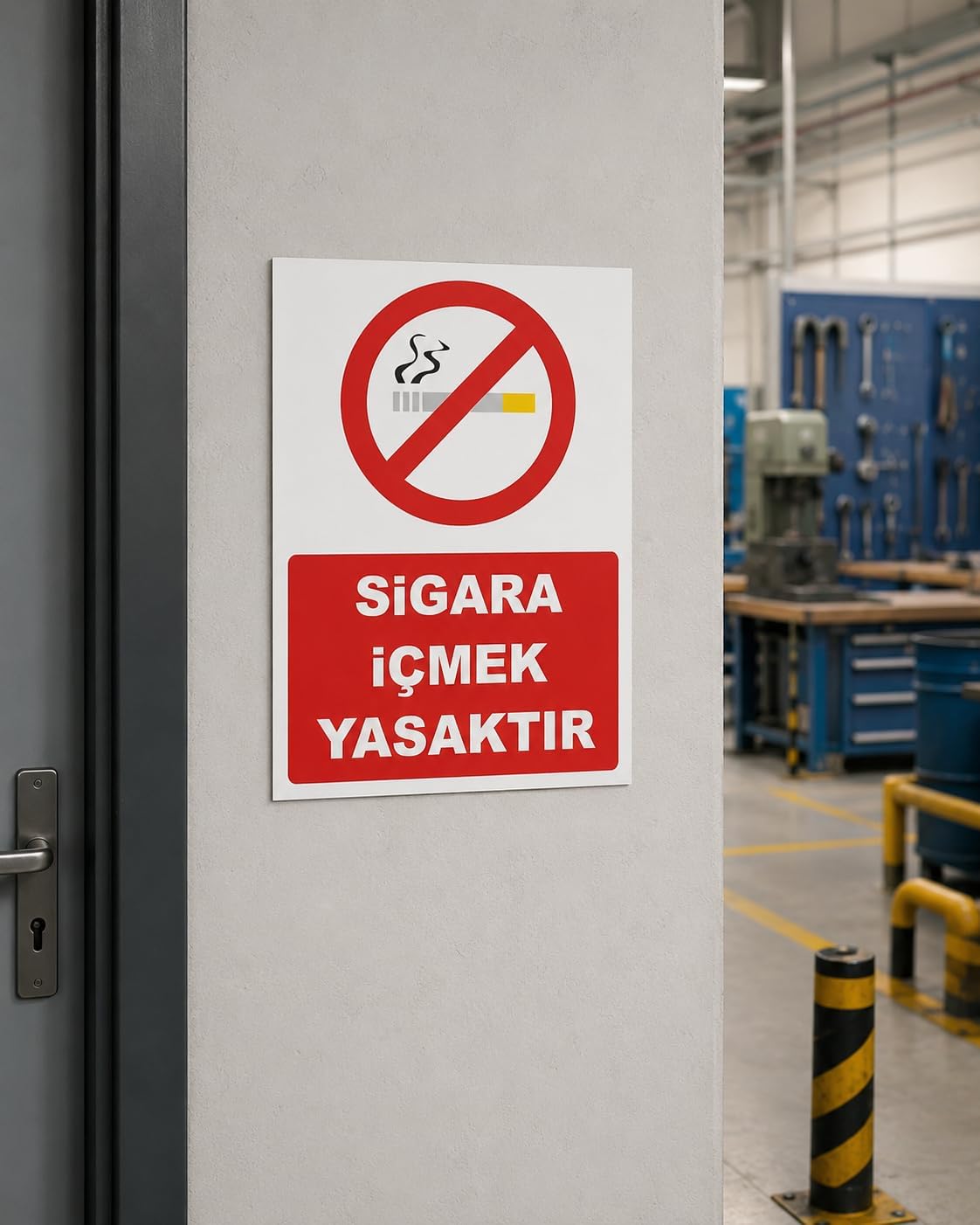 Karbonsoft Occupational Safety Warning Sign No Smoking (15 x 20 cm) White 15 x 20 carbonNM2061