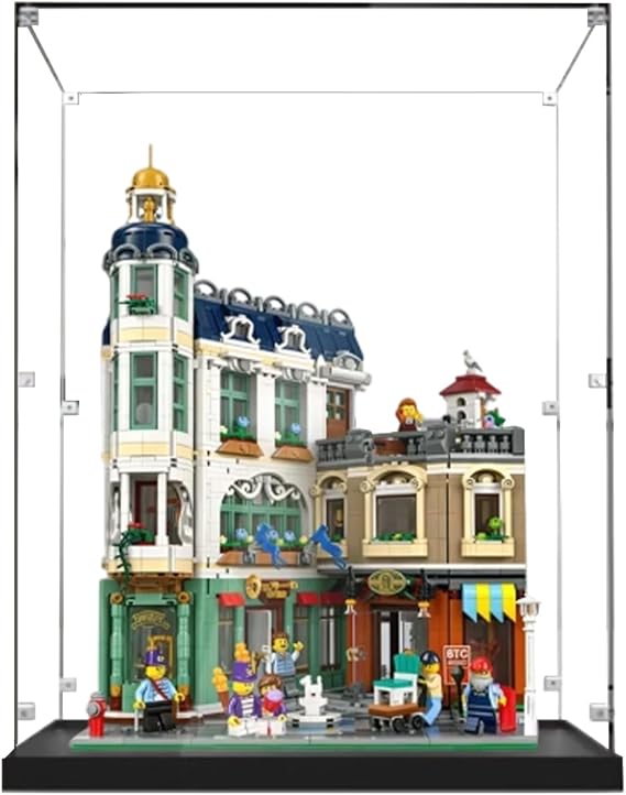 Acrylic Display Case for Lego 11371 Shopping Street Building Set, Dustproof Transparent Box - Only Display Case, Display Box Compatible with Lego 11371 (2mm)