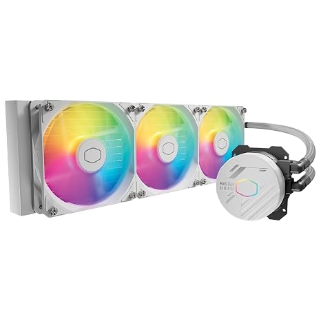 Cooler Master MasterLiquid 360L Core ARGB White 360mm AIO Sıvı Soğutucu, Gen S Pompa, CryoFuze 14W/Mk Termal Macun, AMD Ryzen AM5 / AM4, Intel LGA1851 / 1700/1200
