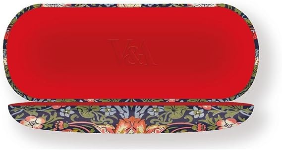 Museums & Galleries Hard Shell Glasses Case - William Morris Strawberry Thief Design - Luxury Reading Accessory