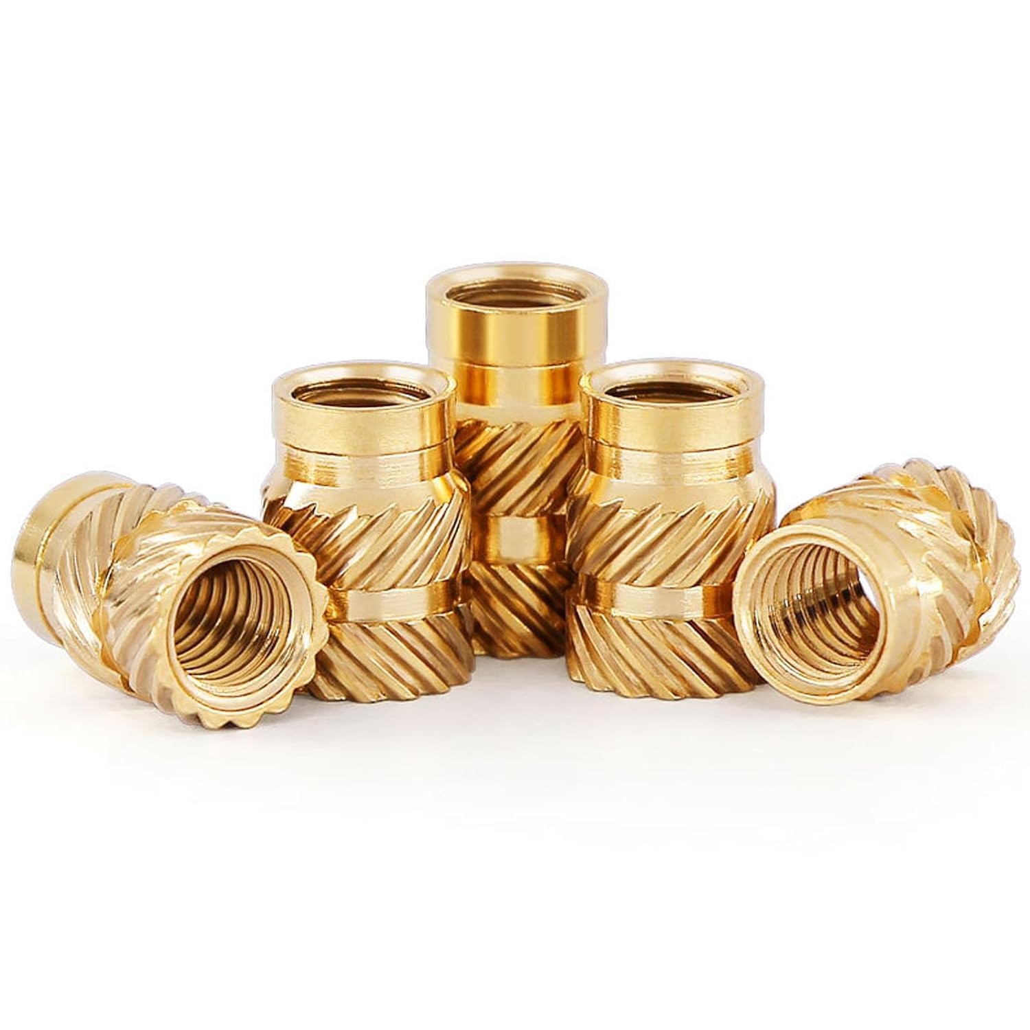 Threaded Insert, Pack of 100, M1.6 x 3 x 2.5 mm C3640 Brass Heating Insert, Press-in Nut, Standard Internal Thread Hardware Nuts by Melting for 3D Printing Accessories, Plastic Parts, Heat Ultrasonic