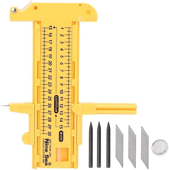 Compass Circle Cutter 10-300mm Adjustable PVC Plastic Rotary Circular Cutting Tool for Paper Cardboard