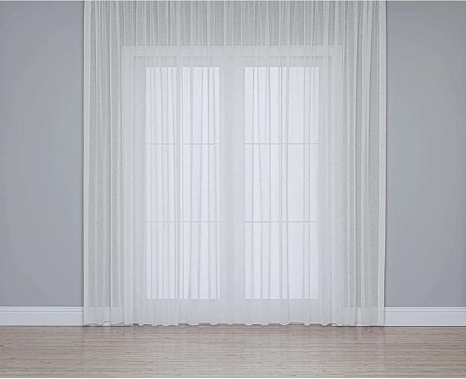 Gauze Fabric Design Keten Plus Tül Perde (Ekru, 150 x 260)