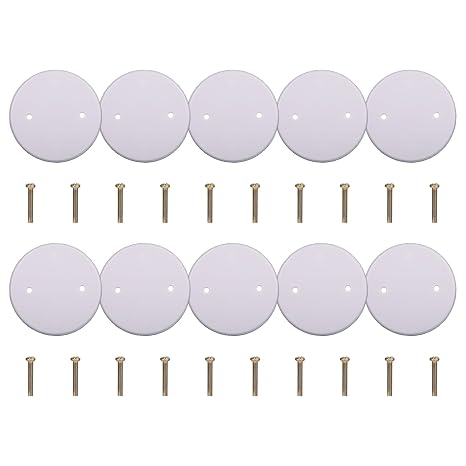 10Pcs Round Ceiling Blanks Cover Plate Circular Blanks Up Covers Flat Light Plates Round Ceiling Plate