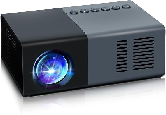 Mini Projector, Small Portable Projector .Suitable for children's gifts Video Projector, indoor video movies, and games. with Remote Control.Compatible for Smartphone, Laptop, PC (J9-G)