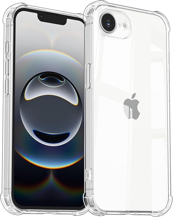 Vancle Clear Case for iPhone 16e Phone Cover(6.1-inch), iPhone SE 4th 2025 Clear Case, Camera Protection Ultra Slim Case Anti-Scratch Shockproof Bumper Cover