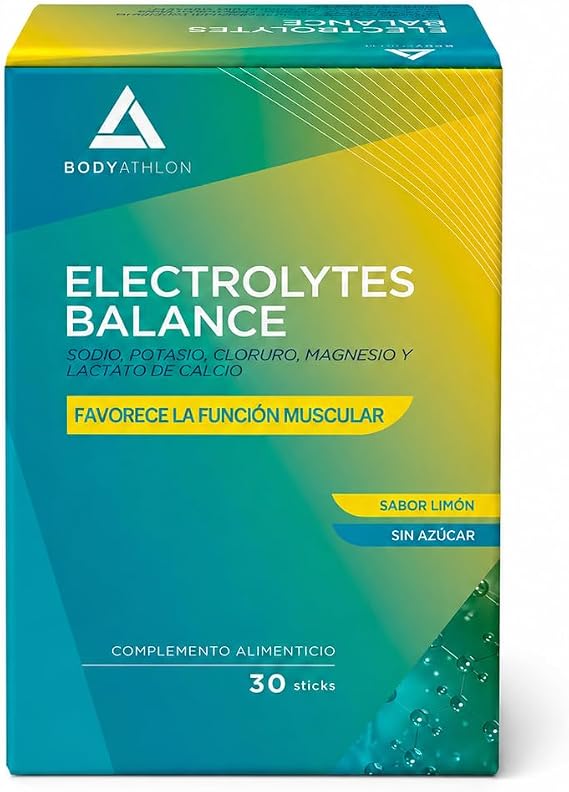 Sugar Free Electrolytes Powder 1779mg Lemon | Hydration + Recovery | Sodium, Potassium, Chloride, Magnesium and Calcium Lactate = Mineral Salts for Sport |Electrolytes Bodyathlon