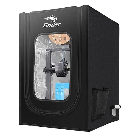 Creality 3D Printer Enclosure with Vent (Exhaust kit not included), Protective Cover for Ender 3/3 Pro / 3 V2 / 3 V3 SE / 3V3 KE / 3V2 Neo / 3 S1 Pro / 5 Pro / CR10 SE / K1 Max, 21.6 * 25.5 * 29.5 in