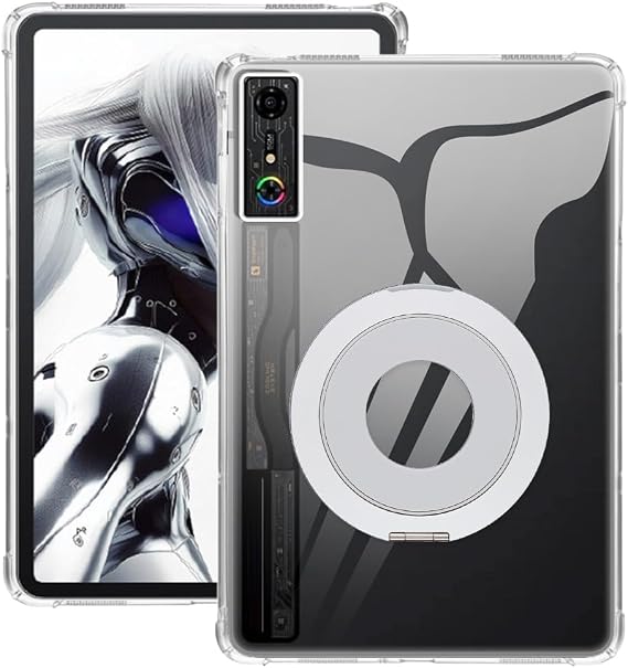 RedMagic Novaと互換性がある ケース＆タブレットスタンド - クリア+シルバー