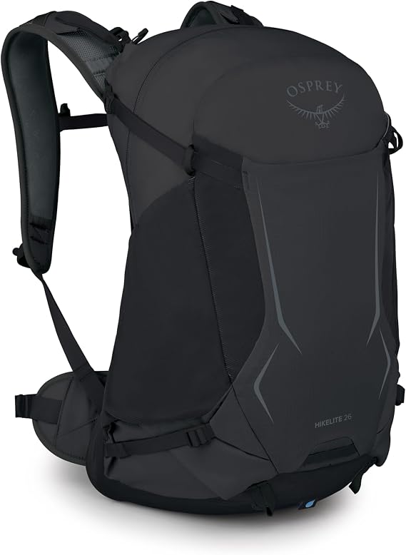 Osprey Hikelite Unisex Hiking Bag, 26L, Raven Black