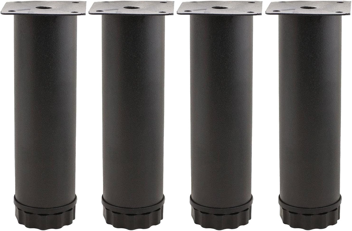 Badem10 4PCS Furniture Sofa Base Sofa Metal Support Leg Adjustable 15cm Black Metal Riser Foot