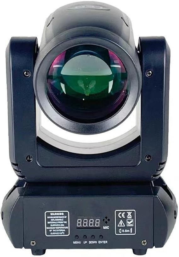 150W Large Steel Cannon Professional Moving Beam Light - 7-Color Prism Special Effect KTV and bar Stage Light Strip DMX512 Voice-Controlled 540° Rotating Wedding Performance Lighting Equipment