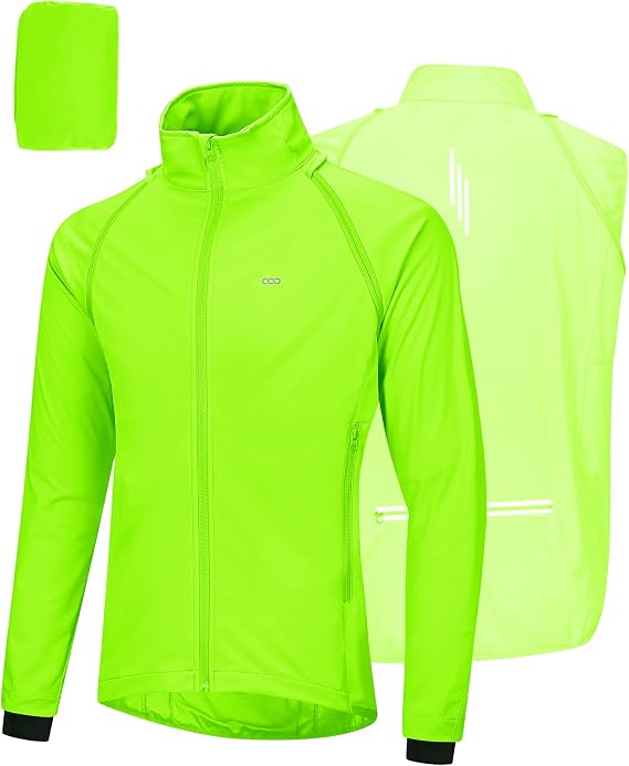33000ft Men's Cycling Jacket Packable Cycling Vest with Removable Sleeves