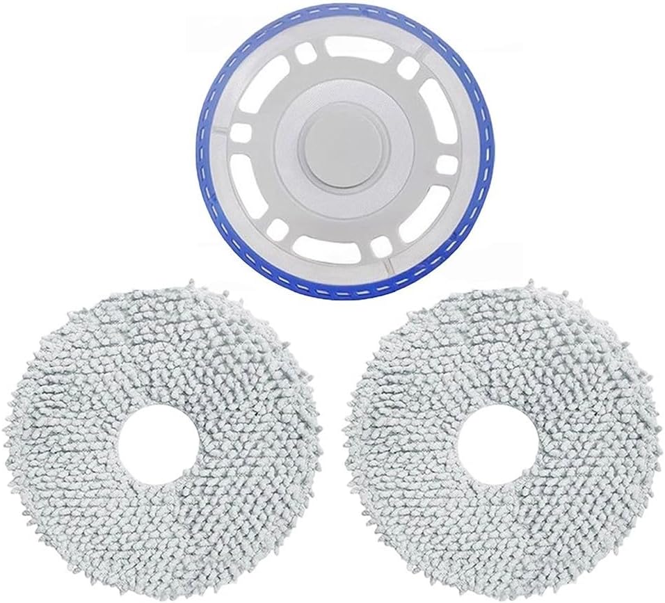 Mop Cloths with Replacement Holder, Mop Plate Fits for Ecovacs for Deebot T30C Omni/T50 Pro Omni/N30 Pro Omni/T30 ProOmni Robot Vacuum Cleaners(Blue)