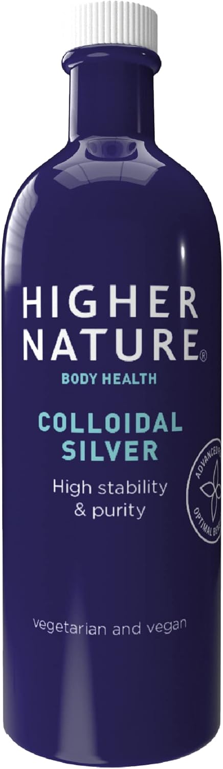 Higher Nature - Colloidal Silver - Purified Water with Premium Grade Silver - Antiseptic Spray, Disinfectant Spray, Colloidal - 200ml