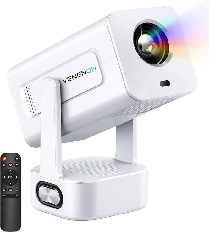 Telvesse Profesyonel Akıllı Sinema Projeksiyon Cihazı Projektör Ekran Yansıtma Wifi Bluetooth 5.4 300 ANSI Full HD 4K Destek 30-200 İnç