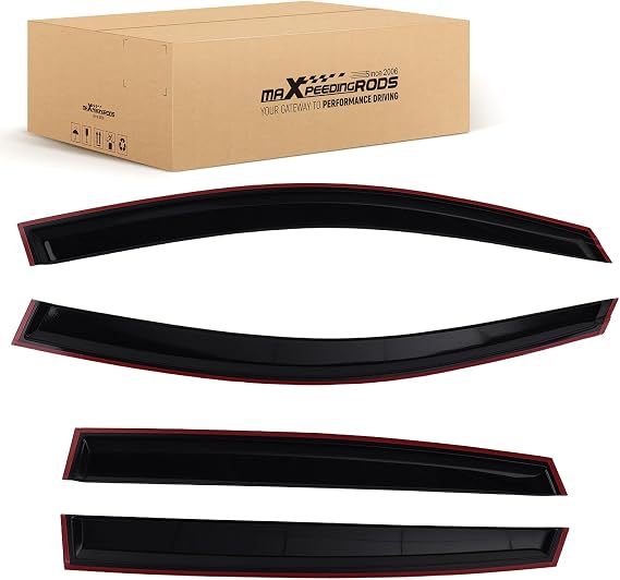 maXpeedingrods 4Pcs Front Rear Wind Deflectors Guards for Honda CR-V MK4 2012-2017, Acrylic Window Sun Visors Rain Deflectors Weathershields Black Set